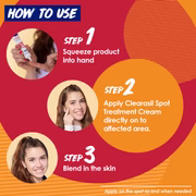 Three-step guide to applying Clearasil Spot Treatment Cream