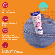 Clearasil Deep Treatment Wash tucked in jeans pocket – fast-acting acne cleanser